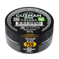 Краситель сухой жирорастворимый GUZMAN Супер черный №759, 10гр - купить в магазине КондитерХауз Краситель сухой жирорастворимый GUZMAN Супер черный №759, 10гр