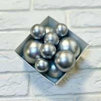 Шары из шоколадной глазури Серебряные, набор 9-11 шт