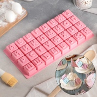 Силиконовый молд Алфавит Кубики