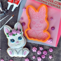 Форма для пряников Зайка с венком