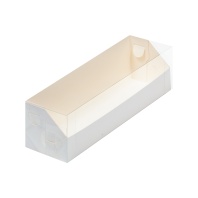 Коробка для макаронс Белая с пластиковой крышкой, 190х55х55мм - купить в магазине КондитерХауз Коробка для макаронс Белая с пластиковой крышкой, 190х55х55мм