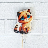 Пряник Котёнок на палочке, 8х11см - купить в магазине КондитерХауз Пряник Котёнок на палочке, 8х11см