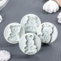 Набор плунжеров кондитерских Мягкая игрушка, 4 шт