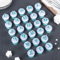 Набор плунжеров кондитерских Алфавит английский, 26 шт