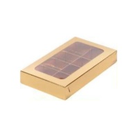 Коробка для конфет с вклеенным окном, 8 ячеек Золото - купить в магазине КондитерХауз Коробка для конфет с вклеенным окном, 8 ячеек Золото