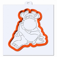 Форма для пряников c трафаретом Бык с большим шарфиком