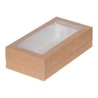 Коробка для макаронс Крафтовая, 210х110х55мм