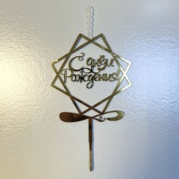 Топпер свеча С Днём рождения квадрат - купить в магазине КондитерХауз Топпер свеча С Днём рождения квадрат