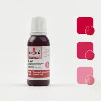 Краситель KREDA S-gel водорастворимый Красный насыщенный краситель концетрат, 10мл