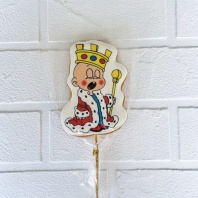 Пряник Маленький царь на палочке, 10х7см - купить в магазине КондитерХауз Пряник Маленький царь на палочке, 10х7см