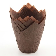 Форма бумажная Тюльпан коричневый 50х80, 50 шт - купить в магазине КондитерХауз Форма бумажная Тюльпан коричневый 50х80, 50 шт