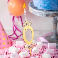 Топпер свеча Цифра 0