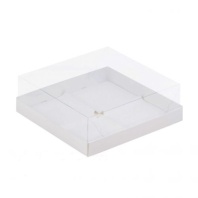 Коробка под муссовые пирожные с пластиковой крышкой, 4 ячейки - купить в магазине КондитерХауз Коробка под муссовые пирожные с пластиковой крышкой, 4 ячейки