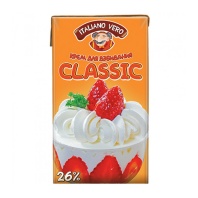 Сливки растительные Italiano Vero 26%, 1л