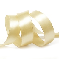 Лента атласная 25 мм Бежевая