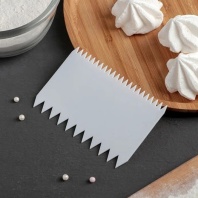 Шпатель кондитерский Доляна Зубчики, 11×7 см