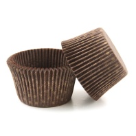 Круглые бумажные капсулы коричневые 35х20мм