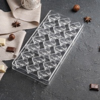 Форма для шоколада Плетённый батон, 21 ячейка - купить в магазине КондитерХауз Форма для шоколада Плетённый батон, 21 ячейка