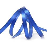 Лента атласная 6 мм Синяя - купить в магазине КондитерХауз Лента атласная 6 мм Синяя
