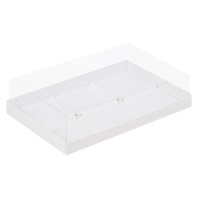 Коробка под муссовые пирожные с пластиковой крышкой, 6 ячейки