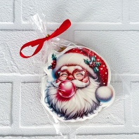 Пряник Новогодний, Санта,9х9см - купить в магазине КондитерХауз Пряник Новогодний, Санта,9х9см