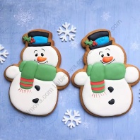 Форма для пряников с трафаретом Снеговик