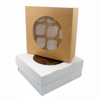 Коробка для капкейков Крафт на 9 ячеек - купить в магазине КондитерХауз Коробка для капкейков Крафт на 9 ячеек