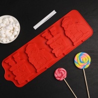 Форма для леденцов и мороженого Дед Мороз, 36 х 12 см - купить в магазине КондитерХауз Форма для леденцов и мороженого Дед Мороз, 36 х 12 см