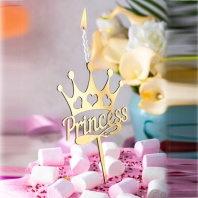 Топпер свеча Princess - купить в магазине КондитерХауз Топпер свеча Princess