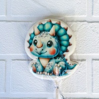 Пряник Динозаврик на палочке, 10х8см - купить в магазине КондитерХауз Пряник Динозаврик на палочке, 10х8см