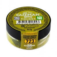 Краситель сухой жирорастворимый GUZMAN зеленое яблоко №723, 5гр