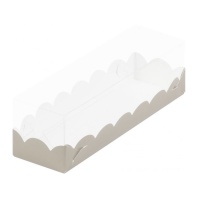 Коробка для макаронс с прозрачной крышкой Серебряная, 190х55х55мм - купить в магазине КондитерХауз Коробка для макаронс с прозрачной крышкой Серебряная, 190х55х55мм