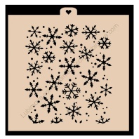 Трафарет Снежинки, фон 4