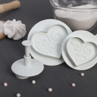 Набор плунжеров кондитерских Сердце, 4шт
