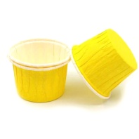 Бумажная форма Маффин желтый 50х40, с ламинацией