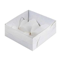 Коробка для моти с пластиковой крышкой на 4 шт. - купить в магазине КондитерХауз Коробка для моти с пластиковой крышкой на 4 шт.