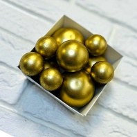 Шары из шоколадной глазури Золотые, набор 9-11 шт