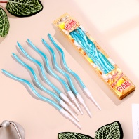 Свечи для торта витые Серпантин, Небесно голубые, 6 шт - купить в магазине КондитерХауз Свечи для торта витые Серпантин, Небесно голубые, 6 шт