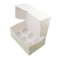 Коробка для капкейков, Белая 6 ячеек
