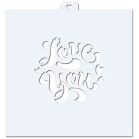 Трафарет для пряников Love you