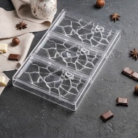 Форма для шоколада Сплит, 3 ячейки - купить в магазине КондитерХауз Форма для шоколада Сплит, 3 ячейки