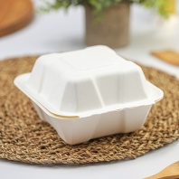 Бокс для бенто торта белый 15,2х15,4х8,8 см