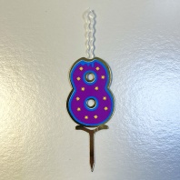 Топпер свеча Детская Цифра 8