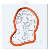 Форма для пряников c трафаретом Теленок в валенке 