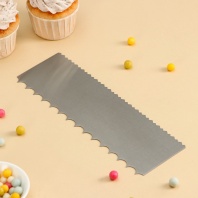 Шпатель кондитерский Зубчики, 22,5×7,5 см - купить в магазине КондитерХауз Шпатель кондитерский Зубчики, 22,5×7,5 см