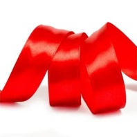 Лента атласная 25 мм Красная