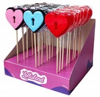 Леденцы на палочке Сердце с замком, 35гр - купить в магазине КондитерХауз Леденцы на палочке Сердце с замком, 35гр