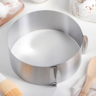 Раздвижная круглая форма для выпечки 160х200/8см