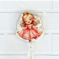 Пряник Принцесса на палочке, 10х9см - купить в магазине КондитерХауз Пряник Принцесса на палочке, 10х9см