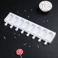 Форма для леденцов и мороженого Эскимо, 8 ячейки